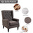 Retro Accent Chair, Wingback Armchair with Wood Frame Button Tufted Design for Living Room Bedroom, Brown