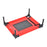 Elevated Pet Bed Portable Camping Raised Dog Bed w/ Metal Frame Black and Red (Small)