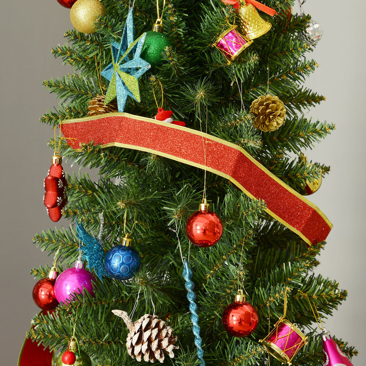 7ft Slim Artificial Christmas Tree with 499 Tips & Stand