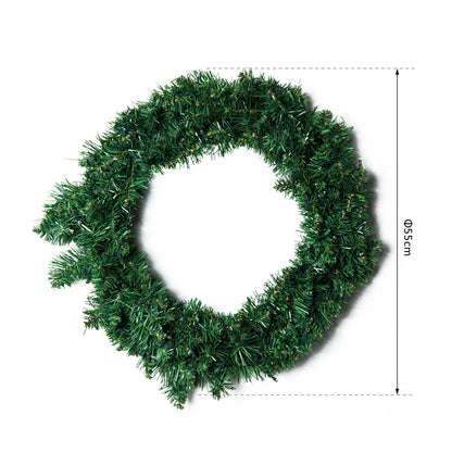 Pre-lit Christmas Wreath with 50 Warm White LED Ideal Xmas Artificial Door Decoration