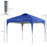 3x3m Pop Up Gazebo Height Adjustable Foldable Canopy Tent w/ Carry Bag, Wheels and 4 Leg Weight Bags, Blue