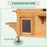 Wooden Cat House Condos Cat Cave Pet Shelter 2 Floor Villa Outdoor Furniture Natural Wood Finish