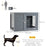 Furniture Style Dog Crate for Small and Medium Dogs, End Table Pet Cage with Two Lockable Doors - Grey