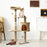 Cat Tree for Indoor Cats Pet Activity Centre Kitty Condo Climbing Scratching Post with Toys 4-tier 114cm Tall Beige