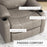 Microfibre Recliner Armchair, with Adjustable Leg Rest, Cup Holder, for Home Living Room, Brown