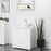 kleankin Under Sink Cabinet, Bathroom Vanity Unit, Pedestal Under Sink Design, Storage Cupboard with Adjustable Shelf, White