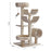 Cat Tree for Indoor Cats Kitten Pet Scratching Post Perch Activity Center Scratcher Climb Post Play House Arch with Tunnel 105cm Tall Beige