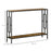 Industrial Console Table with Storage Shelf, Narrow Hallway Dressing Desk with Metal Frame for Living Room, Bedroom, Rustic Brown