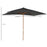 Wooden Garden Parasol Umbrella Outdoor Sun Shade Canopy, Dark Grey，2 x 3m