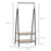 Clothes Rail, Freestanding Metal Clothes Rack with 2 Tier Storage Shelves for Bedroom and Entryway, 64 x 42.5 x 149 cm, Black Frame