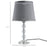 Crystallite Table Lamp w/ Fabric Lampshade Switch Beautiful Glass Elegant Reflective Home Bedroom Furnishing Freestanding