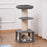 Cat Tree Kitten Tower Multi-level Activity Centre Pet Furniture with Sisal Scratching Post Condo Plush Perches Grey