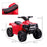 6 V Kids Ride on Cars Quad Bike Electric ATV Toy for Toddlers w/ Headlights Battery Powered for 18-36 months Black+Red