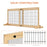 Freestanding Dog Barrier / Gate with Support Feet - 69H x 104-183 cm