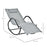 Rocking Chair Zero Gravity Rocking Lounge Chair Rattan Effect Patio Rocker w/ Removable Pillow Recliner Seat Breathable Texteline - Grey