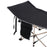Outsunny Single Person Camping Bed Folding Cot Outdoor Patio Portable Military Sleeping Bed Travel Guest Leisure Fishing with Side Pocket and Carry Bag - Black