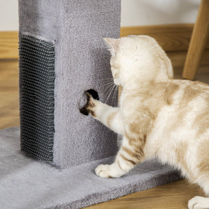 Cat Tree Scratching Post for Indoor Cats 79cm Jute Scratcher Climber w/ Carpet Base Dangling Toy ‚àö√™ Grey