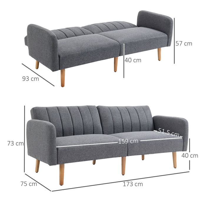 Two Seater Sofa Bed Adjustable Split Backrest