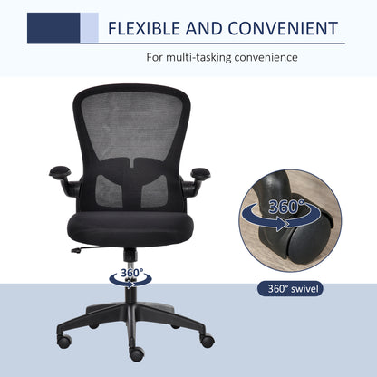 Mesh Home Office Chair Swivel Task Computer Chair w/ Lumbar Support, Arm, Black