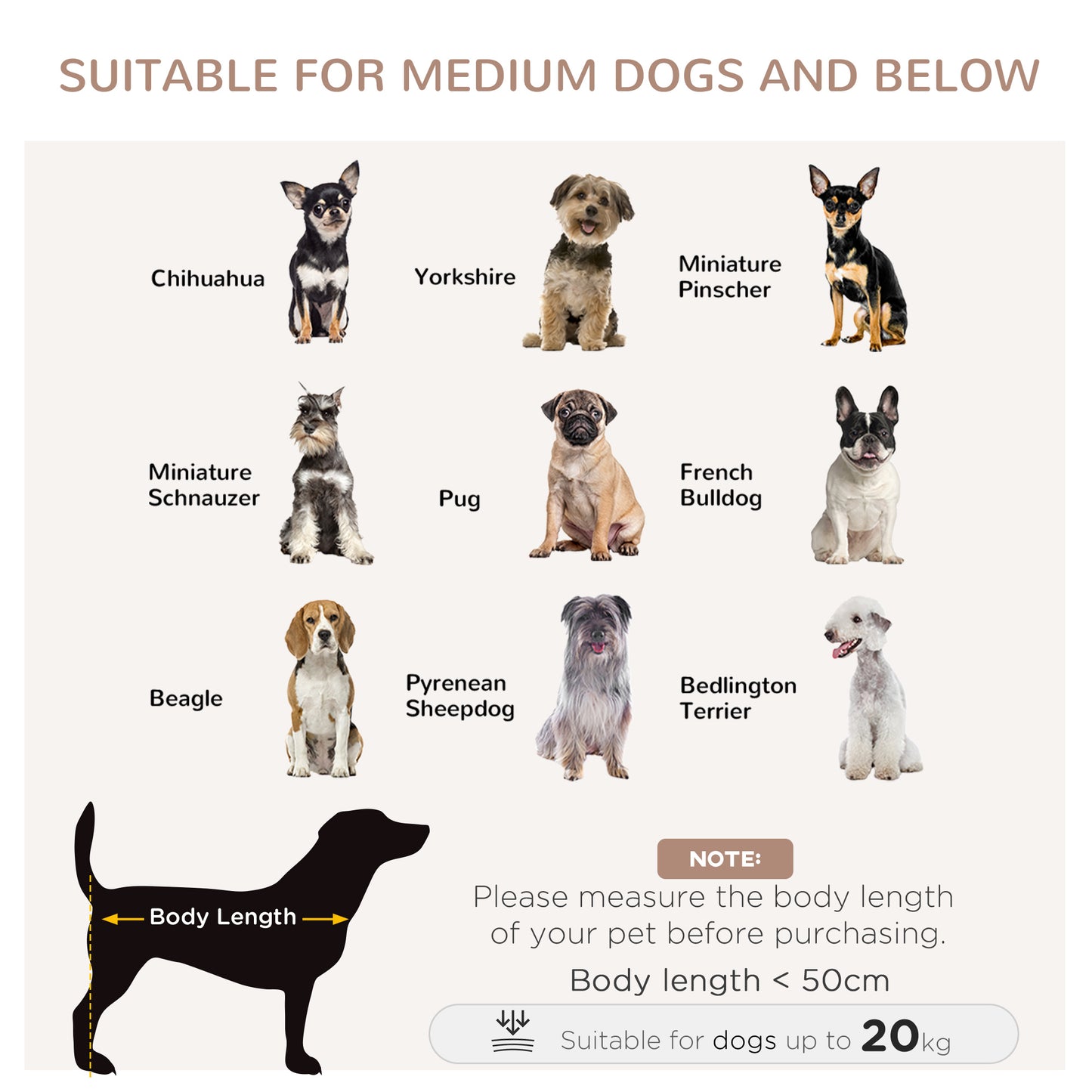 Wooden Dog Crate End Table w/ Double Doors, Furniture Style Dog Crate for Medium Dogs, Indoor Use w/ Soft Washable Cushion