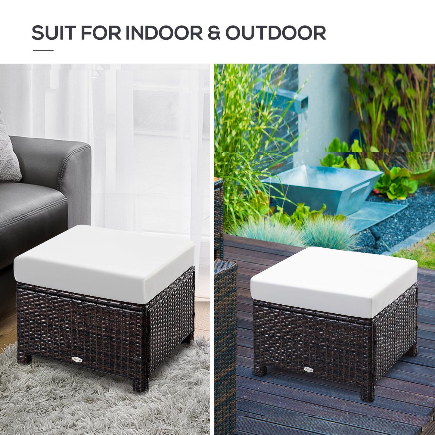 Rattan Ottoman