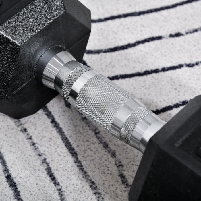 Set of 2 10kg Rubber Dumbbells