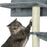 Four-Piece Cat Shelf with Scratching Post, Wall-Mounted Cat Tree for Indoor Cat - Grey