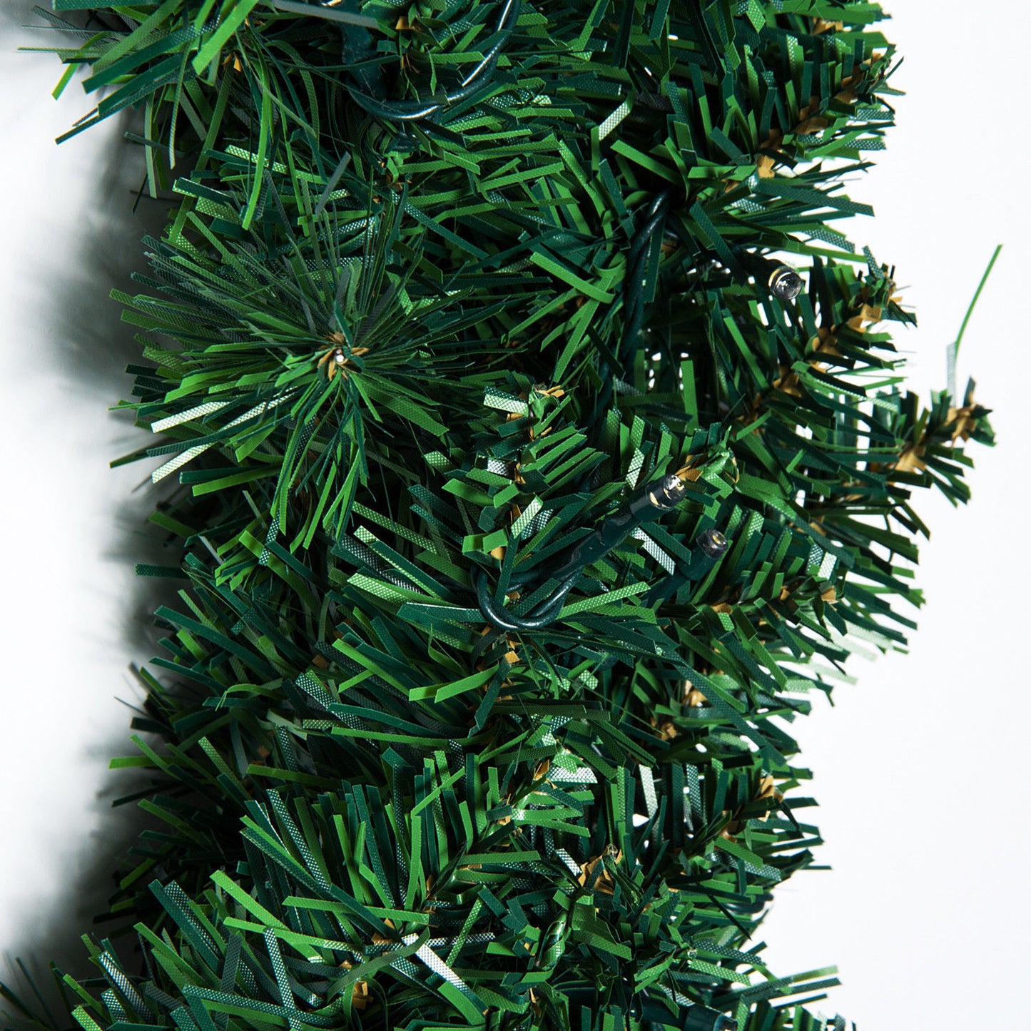 Pre-lit Christmas Wreath with 50 Warm White LED Ideal Xmas Artificial Door Decoration