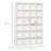 480 CD / 312 DVD Storage Shelf Rack Media Storage Unit Shelves Racks Wooden Bookcase Display Unit with 4 Adjustable Shelves White