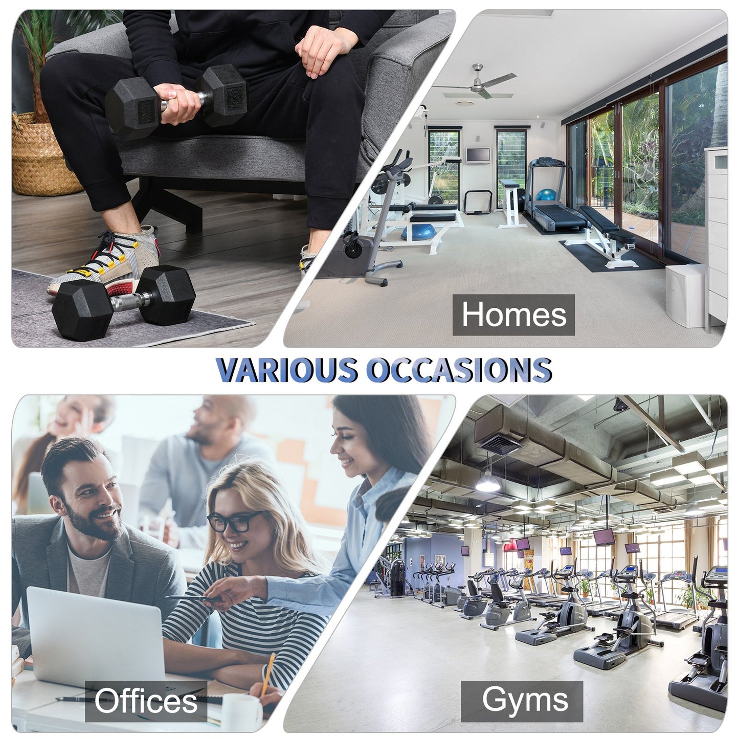 2x 10kg Hex Dumbbells Set Rubber Dumbbells Weight Lifting Equipment Fitness Home Gym