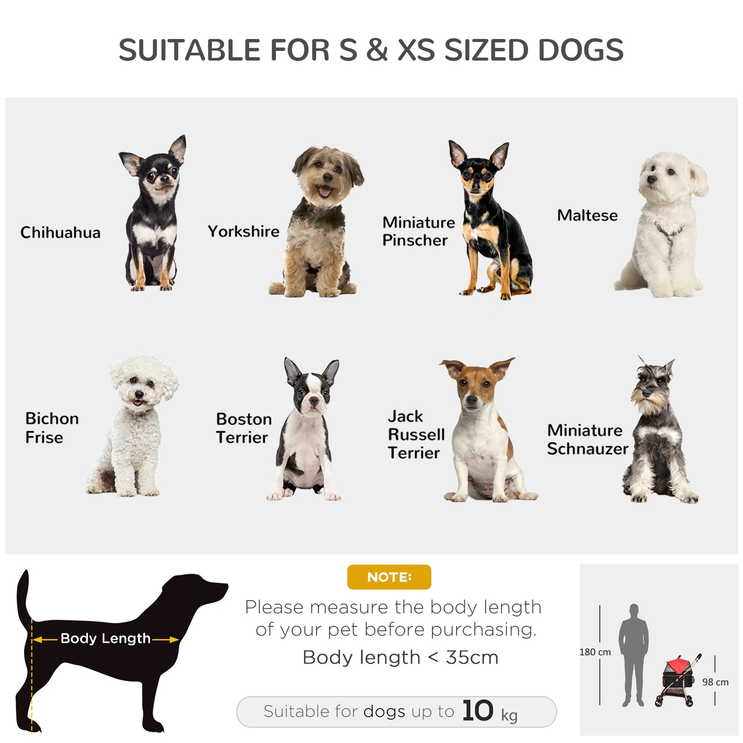 Detachable Pet Stroller, 3 In 1 Dog Cat Travel Carriage, Foldable Carrying Bag w/ Universal Wheels, Brake, Canopy, Basket, Storage Bag - Red