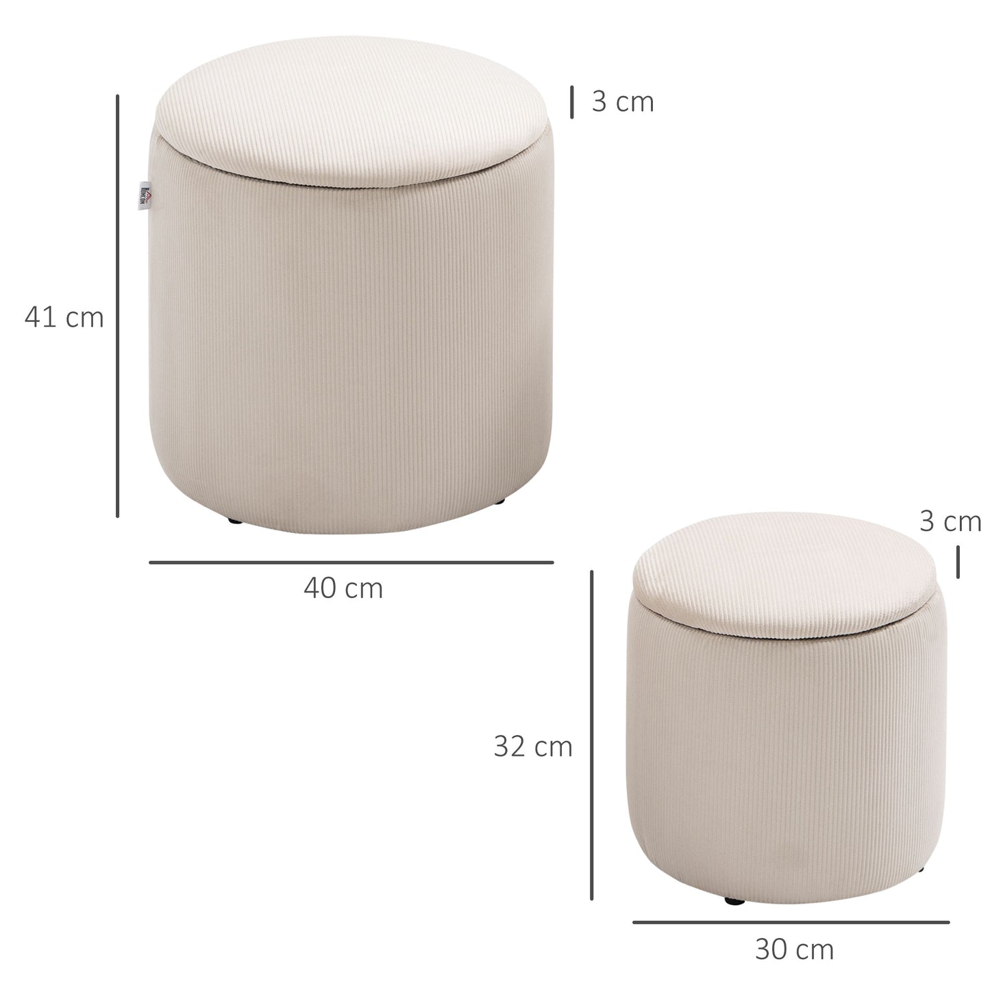Storage Ottoman Set