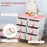 Chest of Drawers, Cloth Organizer Unit with 6 Fabric Drawers, Metal Frame and Wooden Top, Storage Cabinet for Kids Room, Living Room, Pink