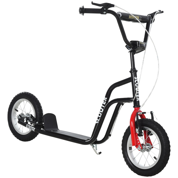 Kids Steel Height Adjustable Kick Scooter Black/Red