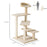 Cat Tree for Indoor Cats with Scratching Posts, Kitten Climbing Tower Activity Centre, 50x50x100 cm, Beige