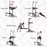 Multifunction Power Tower Home Workout Dip Station w/ Sit-up Bench Push-up Bars and Tension Ropes Fitness Equipment Office Gym Training