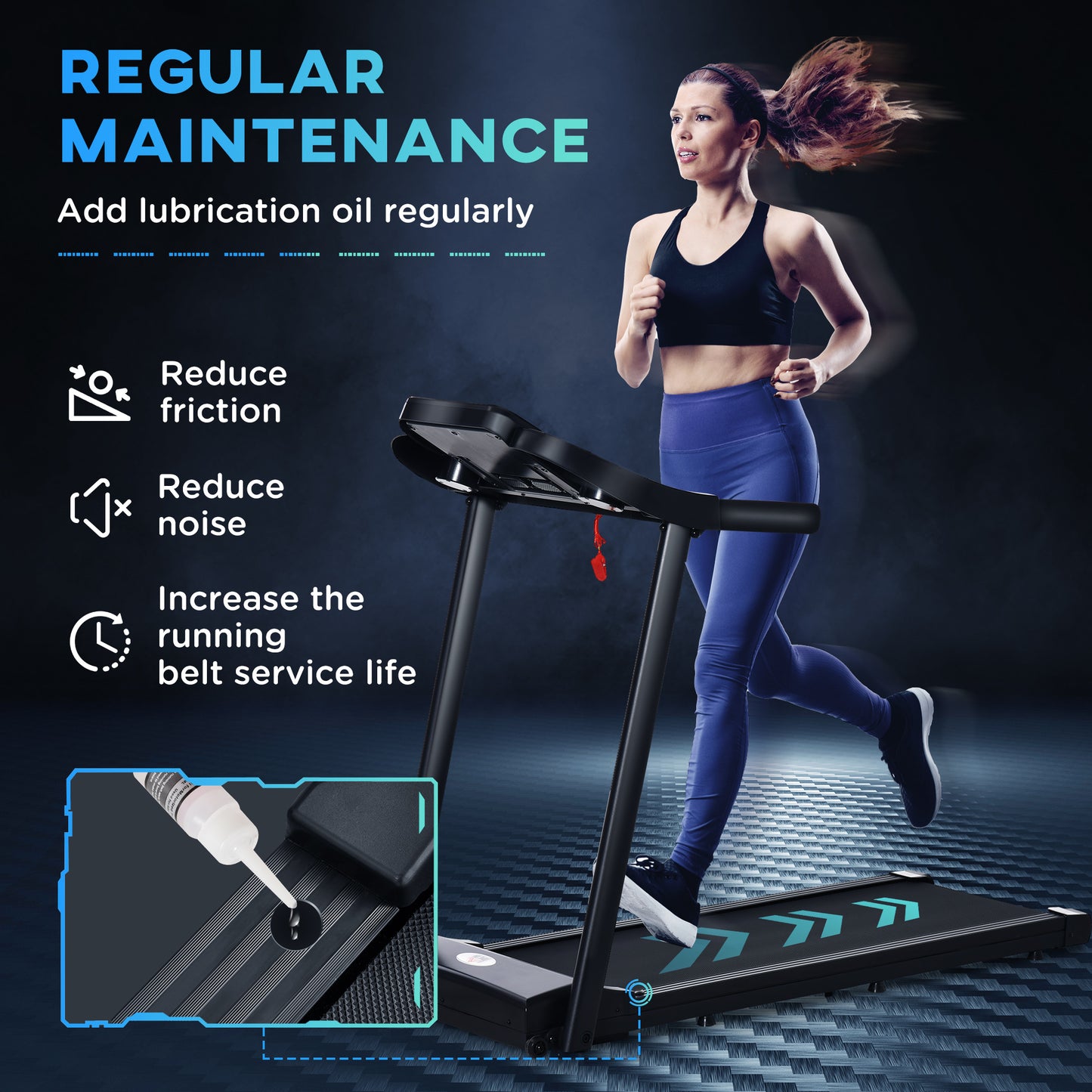 Treadmill Electric Motorised Running Machine w/ LED Display -  Ideal For Private Home & Office Workouts