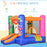 Kids Bounce Castle House Inflatable Trampoline Slide Basket with Blower for Kids Age 3-8 Monster Design 2.5 x 1.8 x 1.75m Multi-color