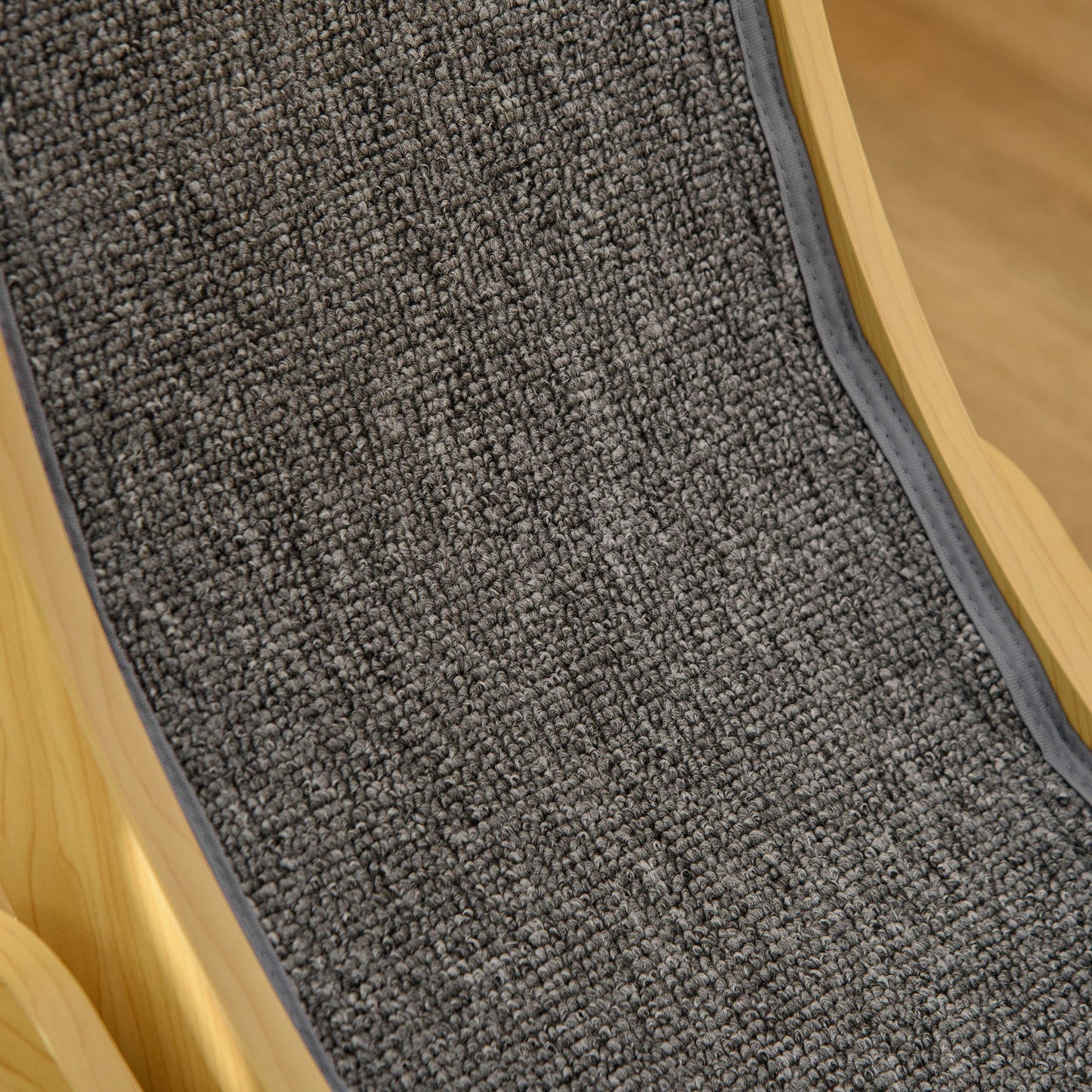 Cat Treadmill, Wooden Cat Exercise Wheel with Carpeted Runway, Cat Running Wheel with Brake, for Exercise - Natural Wood Finish