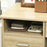 Computer Desk, Home Office Desk with Lockable Drawer, Storage Shelf for Study Bedroom, 110 x 50 x 76 cm, Oak