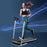 Electric Treadmill Motorised Portable Running Machine, 500W, Black/Grey