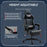 Racing Gaming Chair with Swivel Wheel, Footrest, PU Leather Recliner Gamer Desk for Home Office, Black