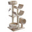 Cat Tree for Indoor Cats Kitten Pet Scratching Post Perch Activity Center Scratcher Climb Post Play House Arch with Tunnel 105cm Tall Beige