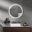 Kleankin Round Bathroom Mirror with LED Lights, 3 Temperature Colours, Defogging Film, Aluminium Frame, Hardwired, 60 x 60 cm