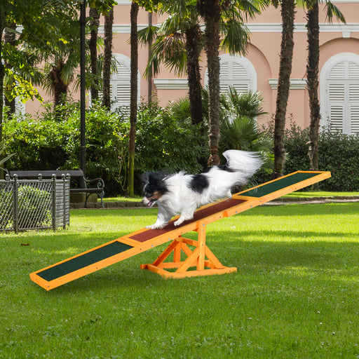 1.8m Wooden Pet Seesaw Activity Sport Dog Training Agility Obedience Equipment Toy Pet Supplies Weather Resistant