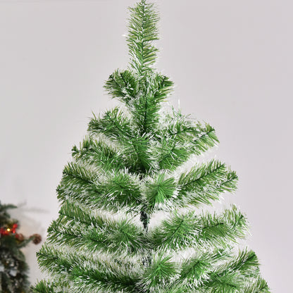 7ft Frosted Artificial Christmas Tree with 968 PET Tips & Metal Stand