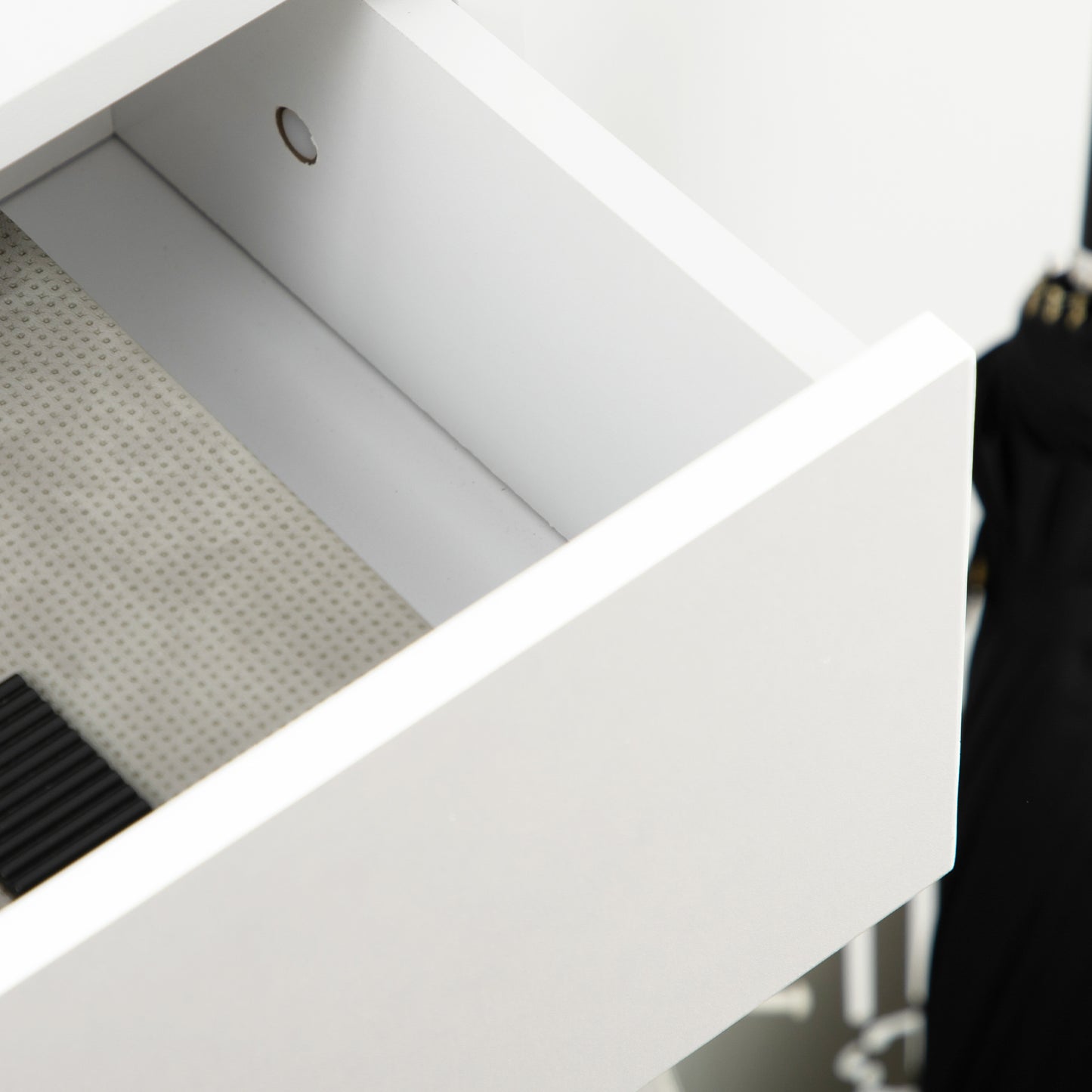 Shoe Cabinet - Three Drawer Slim Shoe Storage Cabinet, 12 Shoe Pairs - White