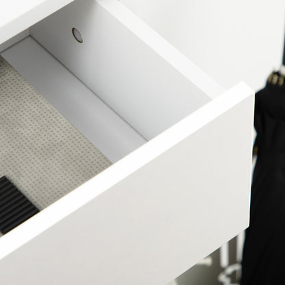 Shoe Cabinet - Three Drawer Slim Shoe Storage Cabinet, 12 Shoe Pairs - White