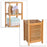 140cm Storage Unit Freestanding Cabinet w/ 3 Shelves Cupboard Bathroom Kitchen Home Tall Utility Organiser