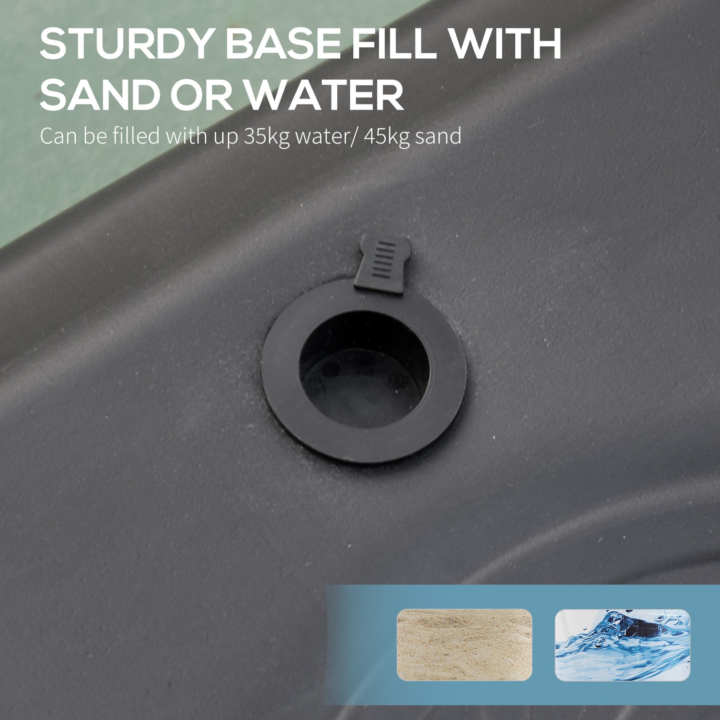 HOMCOM Basketball Stand Net Hoop Backboard Portable 155-210cm Hoop Height Adjustable with Wheels for Kids Sports Fun